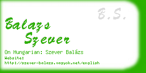 balazs szever business card
